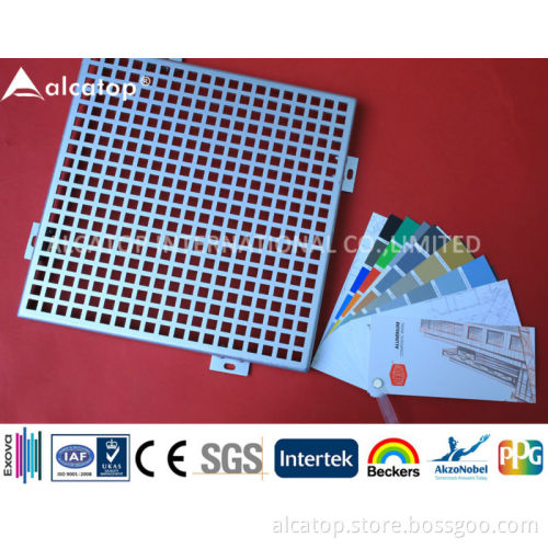 Decorative Curtain Wall Perforated Aluminum Panel PVDF Coated